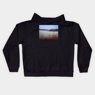 Winter in Island Lake Park Kids Hoodie